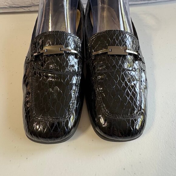 Magdesians California Black Leather Croc Embossed Loafers | Size 9.5N | USA Made - Picture 9 of 15